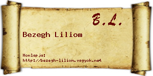 Bezegh Liliom névjegykártya